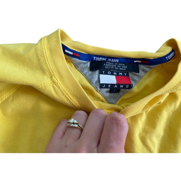 Tommy Hilfiger Y2K Baggy  Long Sleeve Cropped T Shirt Top Size M - Picture 4 of 6